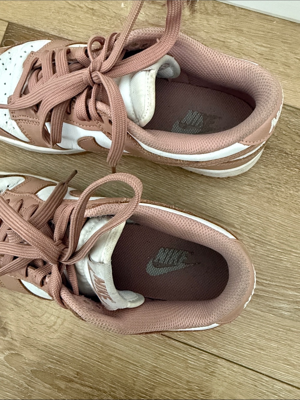 Nike Women’s Rose Pink Panda Dunks - Low-Top Sneakers - Picture 6 of 7